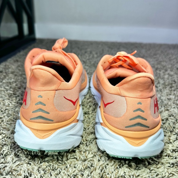 Hoka Clifton 8 Orange Running Shoes Sneakers 1119394 CSPY Womens Size 9B - Picture 7 of 10